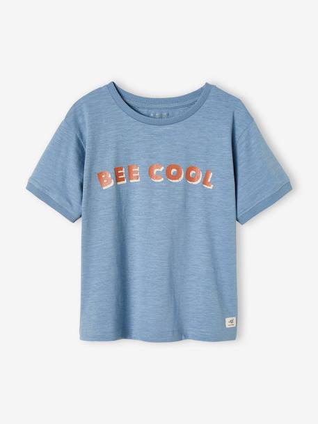 Camiseta para niño con mensaje 'Bee cool' azul claro 