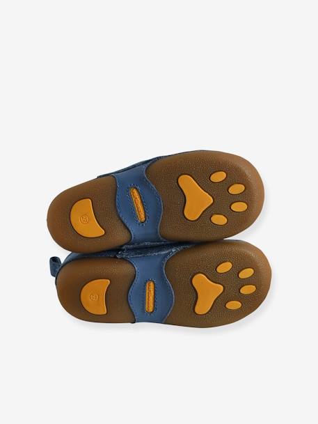 Zapatillas de casa infantiles elásticas de lona azul 