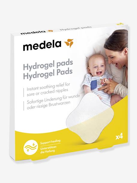 Lote de 4 almohadillas de hidrogel MEDELA transparente 