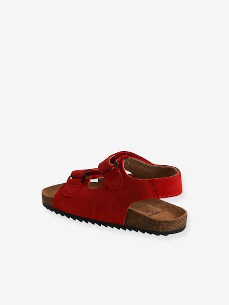 Sandalias con cierre autoadherente de piel para bebé niño beige estampado+MARRON MEDIO ESTAMPADO+rojo 