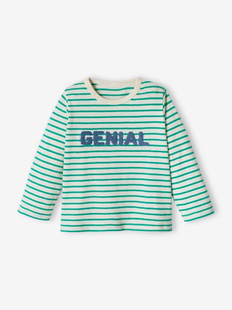 Camiseta con mensaje para bebé niño verde 