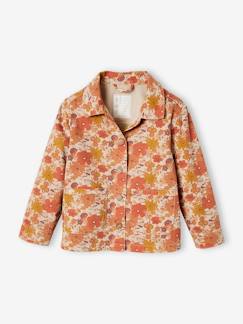 Niña-Abrigos y chaquetas-Chaqueta con estampado de flores para niña