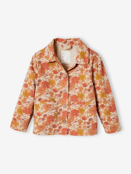 Chaqueta con estampado de flores para niña nude 