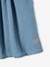 Falda a color de gasa de algodón, para niña azul grisáceo+pistacho+rosa 
