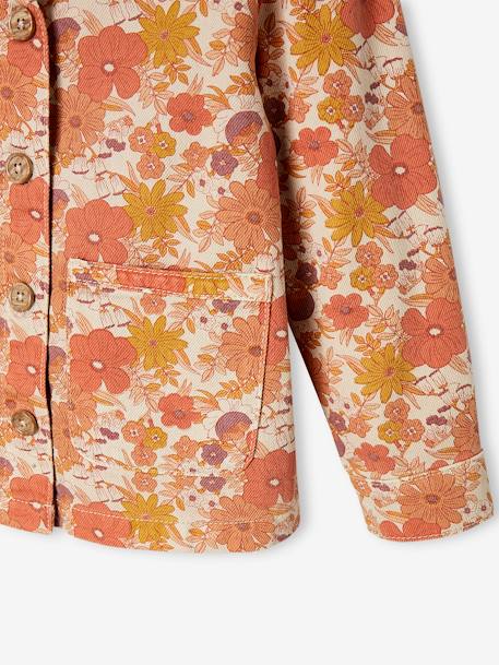 Chaqueta con estampado de flores para niña nude 