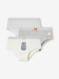 Niña-Pack de 3 shorties «Gatos» para niña