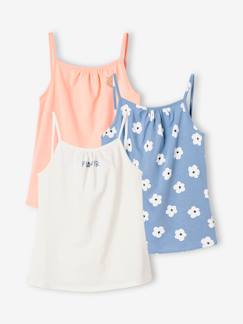 Niña-Pack de 3 camisetas de tirantes finos para niña - Basics