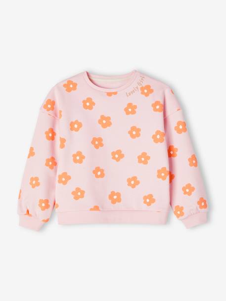 Sudadera fantasía con motivo de corazones o lunares, para niña azul chambray+crudo+MARRON CLARO ESTAMPADO+rojo+rosa rosa pálido 