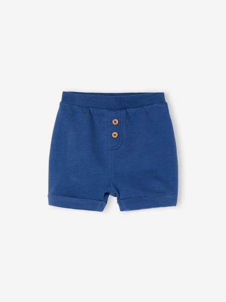 Pack de 2 shorts de felpa para bebé azul eléctrico+verde agua 