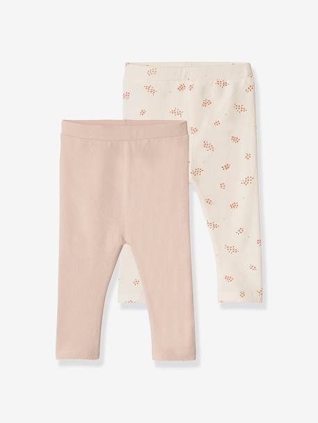 Bebé-Pantalones, vaqueros -Pack de 2 leggings básicos para bebé