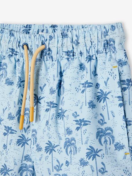 Bañador short con estampado para niño azul claro 