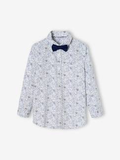 Camisa de flores y pajarita, para niño