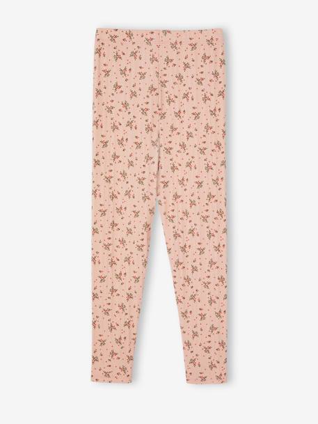 Leggings con estampado de flores y punto calado fantasía para niña rosa maquillaje 