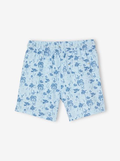 Bañador short con estampado para niño azul claro 