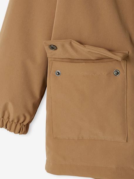 Parka ligera con capucha para niño beige 