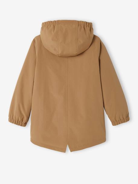 Parka ligera con capucha para niño beige 