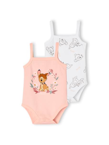 Pack de 2 bodies Disney® Bambi para bebé niña rosa viejo 