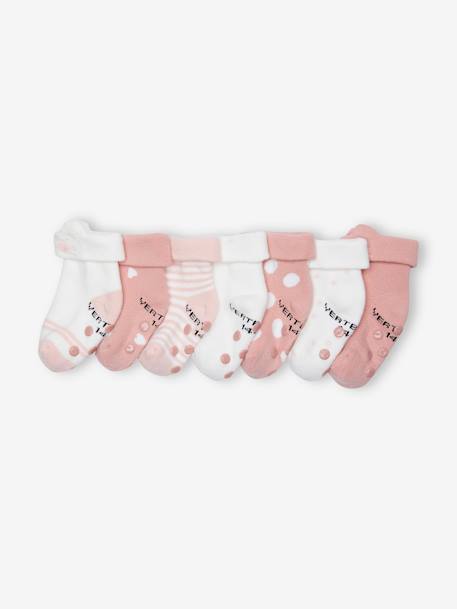 Pack de 7 pares de calcetines «Gato» para bebé niña