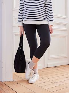 -Leggings cortos de punto stretch para embarazo