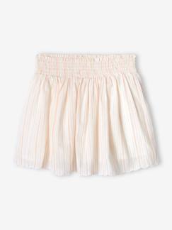 Niña-Falda de fiesta a rayas adornada con hilos brillantes para niña