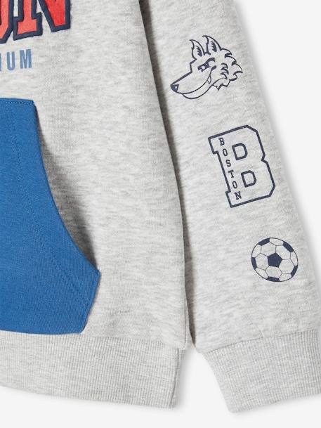 Sudadera deportiva con capucha y motivo del equipo de Boston para niño gris jaspeado 