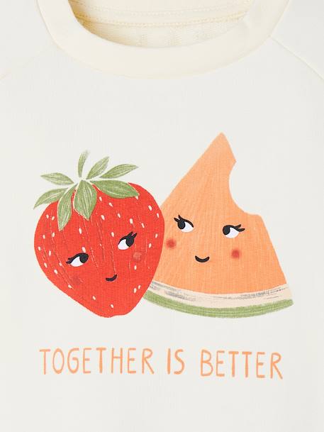 Sudadera con motivos de frutas para niña crudo 