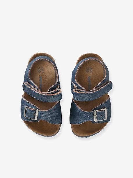 Sandalias con efecto vaquero para bebé azul 