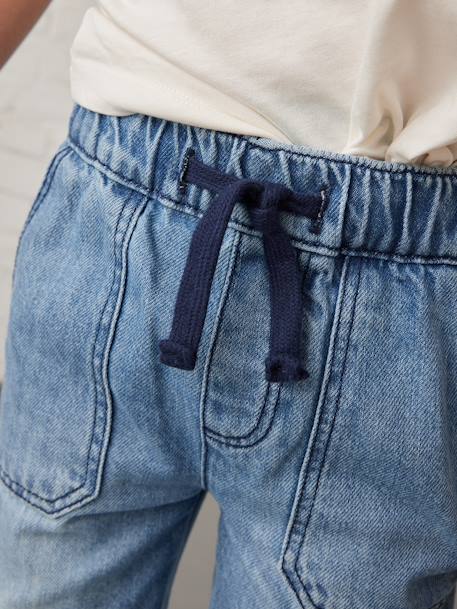 Pantalón cargo de denim fácil de vestir para niño doble stone+stone 