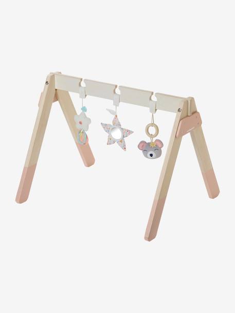 Arco de actividades de madera FSC® beige+rosa+Tanzania 