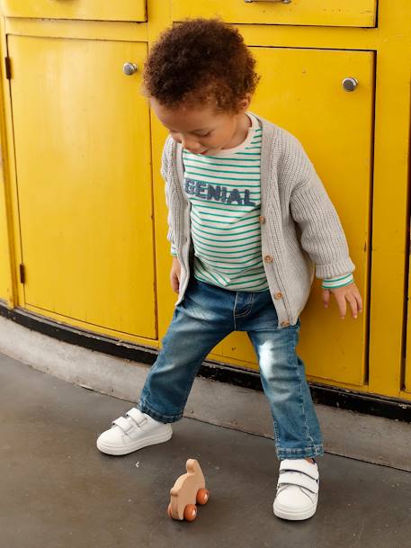 Camiseta con mensaje para bebé niño verde 