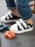 Zapatillas deportivas de piel con tiras autoadherentes para bebé azul+blanco 