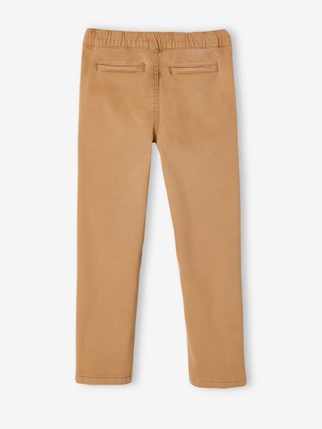 Pantalón slim de pana, para niño beige medio liso con motivos - Vertbaudet