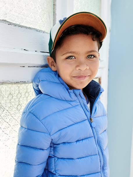 Chaqueta acolchada ligera con capucha y relleno de poliéster reciclado, para niño azul+azul jeans+azul marino+azul petróleo+BEIGE OSCURO LISO CON MOTIVOS+verde+verde inglés 