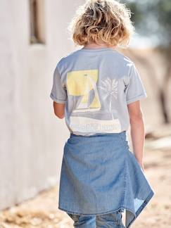 -Camiseta con motivo grande de barco en la espalda para niño