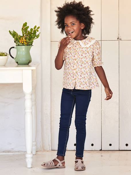 Treggings de denim 'waterless', para niña AZUL OSCURO LISO 