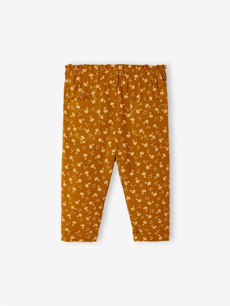 Pantalón fluido para bebé caramelo+coral 