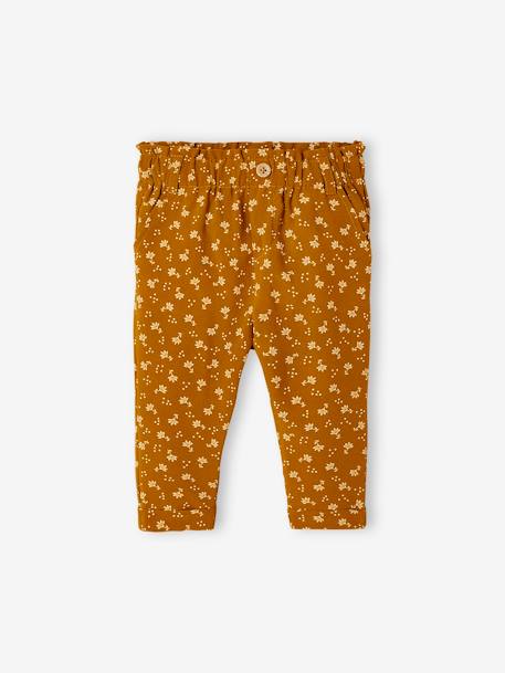 Pantalón fluido para bebé caramelo+coral 