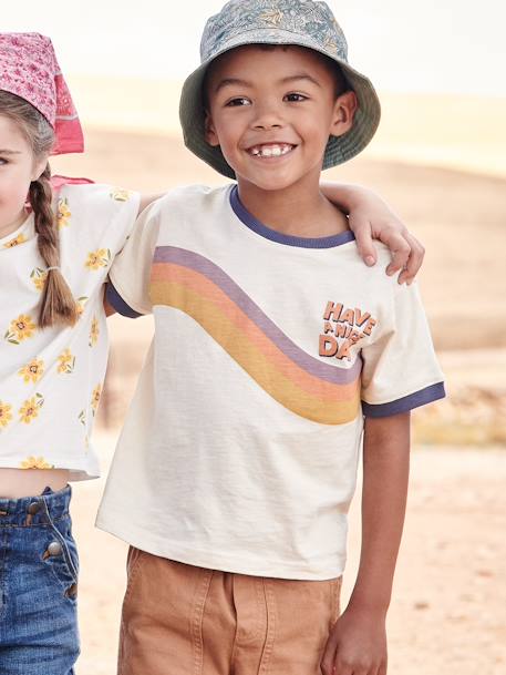 Camiseta «Ola» para niño crudo 