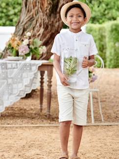 Niño-Shorts y bermudas-Bermudas de algodón y lino para niño