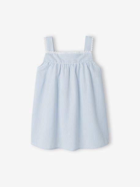 Pijama con short a rayas para niña rayas azul 