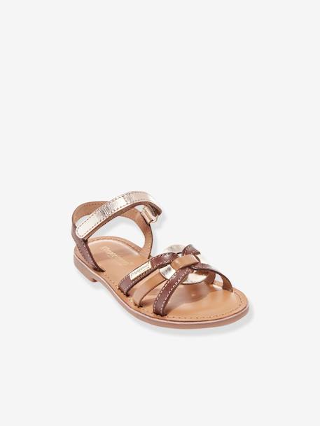 Sandalias infantiles de piel LES TROPEZIENNES® PAR M. BELARBI Badalia beige estampado 