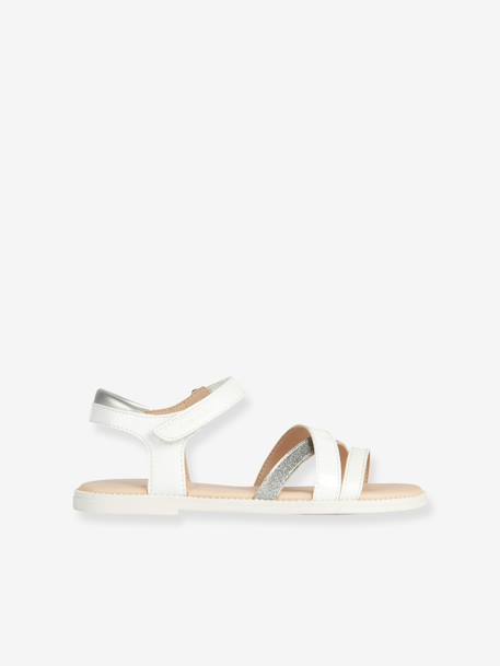 Sandalias infantiles Geox® Karly Girl blanco+marrón 