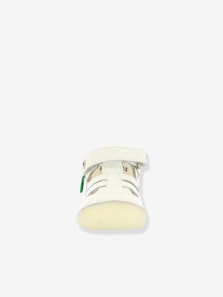 Sandalias de piel para bebé Sushy Originel Softers KICKERS® AZUL OSCURO LISO+BLANCO CLARO LISO+caramelo+rosa 