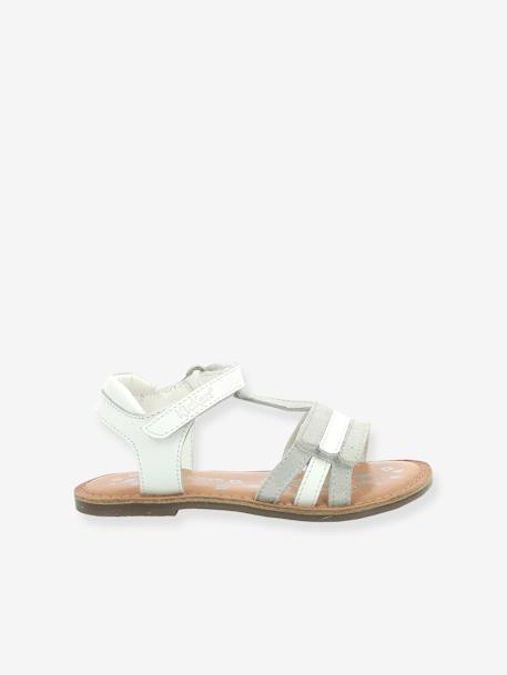 Sandalias de piel Diamanto Diva KICKERS® BLANCO CLARO LISO+dorado 