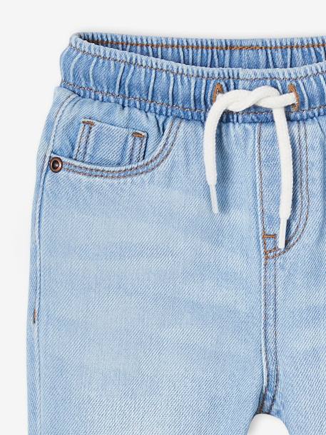 Pantalón de denim con cintura elástica para bebé doble stone 