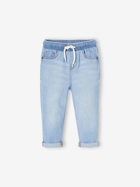 Pantalón de denim con cintura elástica para bebé doble stone 