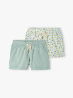 Niña-Pack de 2 shorts de punto para niña