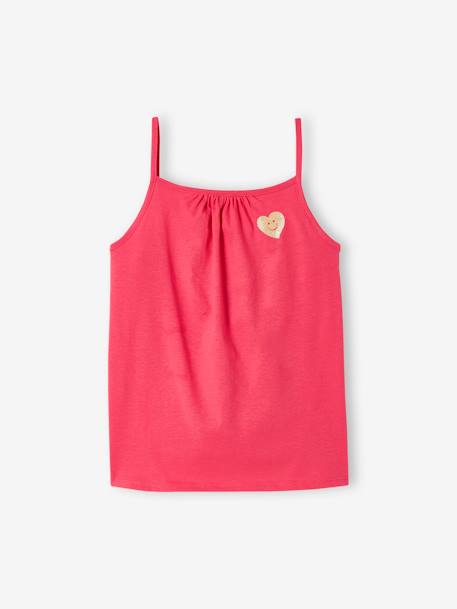 Pack de 3 camisetas de tirantes finos para niña - Basics melocotón+rosa frambuesa 