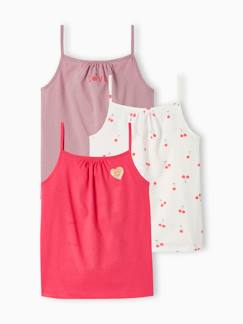 -Pack de 3 camisetas de tirantes finos para niña - Basics