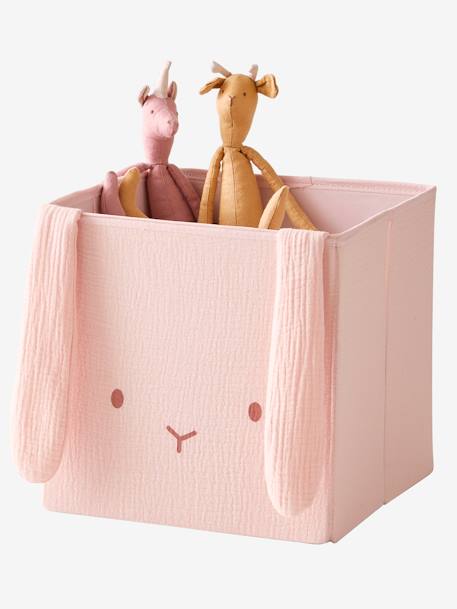 Pack de 2 caja de animales de gasa de algodón lote rosa 